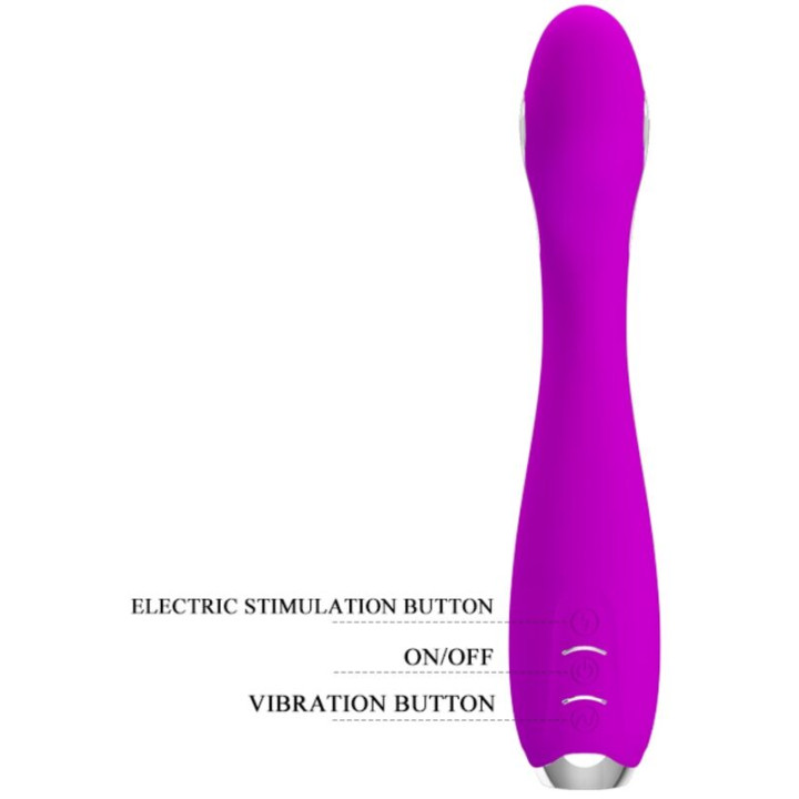 Pretty Love - Hector Wiederaufladbarer Elektroschock-Vibrator Wasserdicht Lila