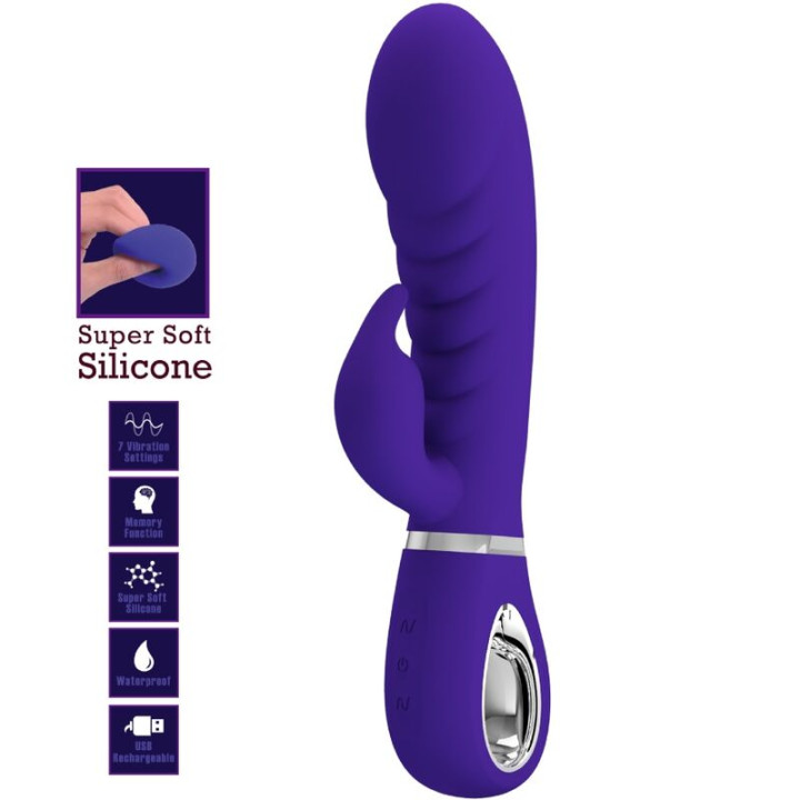 Pretty Love - Vibrador Prescott Multifuno g-Spot Roxo