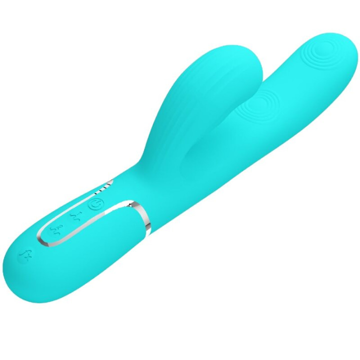 Pretty Love - Perlita Multifunction 3 in 1 g-Spot Vibrator Aqua Green