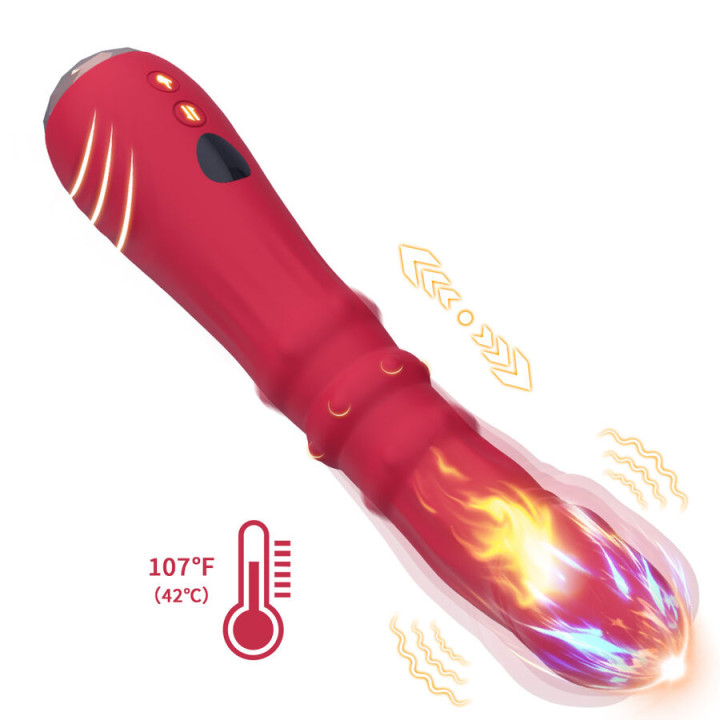 Armony - Thermo-Adjustable Point a Stimulator Vibrator Dildo Red