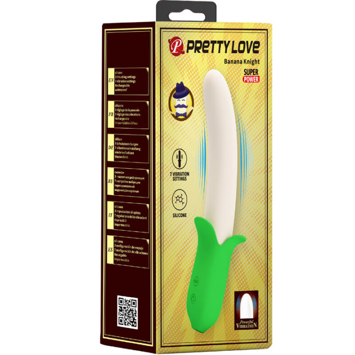 Pretty Love - Banana Knight Super Puissance 7 Vibrations en Silicone