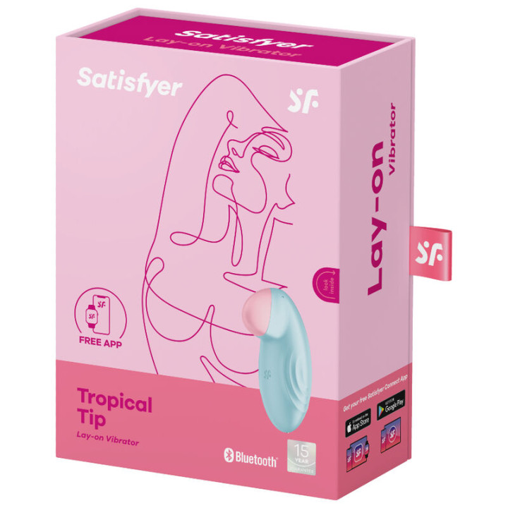 Satisfyer - Vibrador Tropical Tip Lay-on Azul