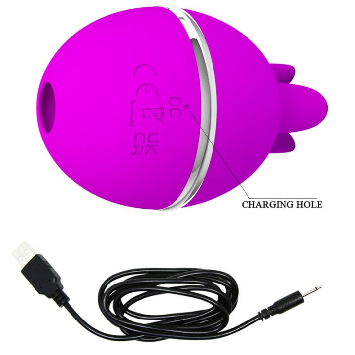Pretty Love - Vibrador de Silicone Redondo Roxo Bola Gemini