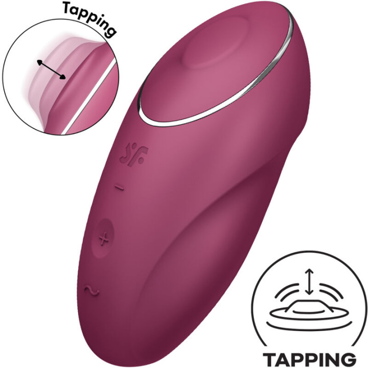 Satisfyer - Tap & Climax 1 Vibrateur Lay-on Rouge