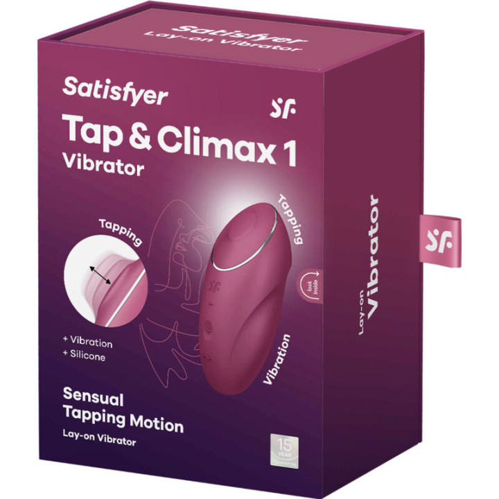 Satisfyer - Tap & Climax 1 Wibrator Nakladany Czerwony