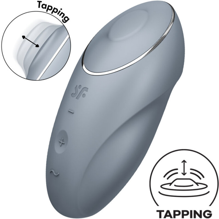 Satisfyer - Tap & Climax 1 Wibrator Nakladany Szary