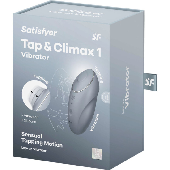 Satisfyer - Tap & Climax 1 Vibrador Lay-on Cinza