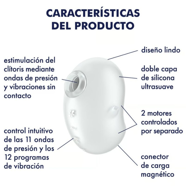 Satisfyer - Cutie Ghost Vibrateur Poser Blanc