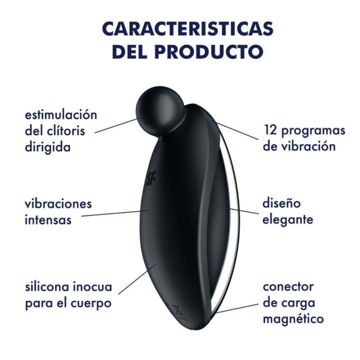 Satisfyer - Spot on 2 Vibrador Lay-on Negro