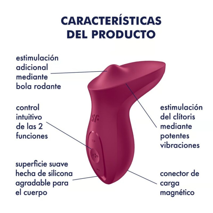 Satisfyer - Vibratore Eccitante da Appoggio Clitoride Fucsia