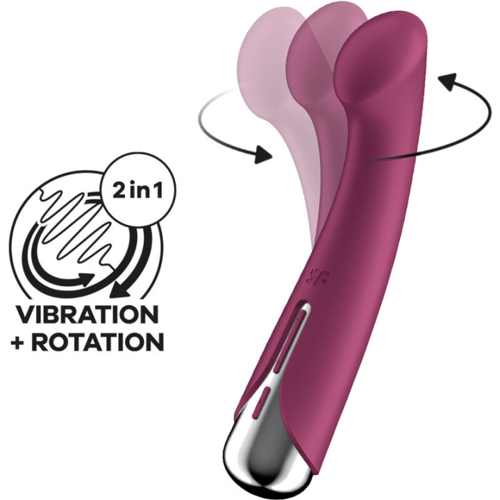 Satisfyer - Wibrator Rotatorowy Spinning g-Sport 1 Czerwony