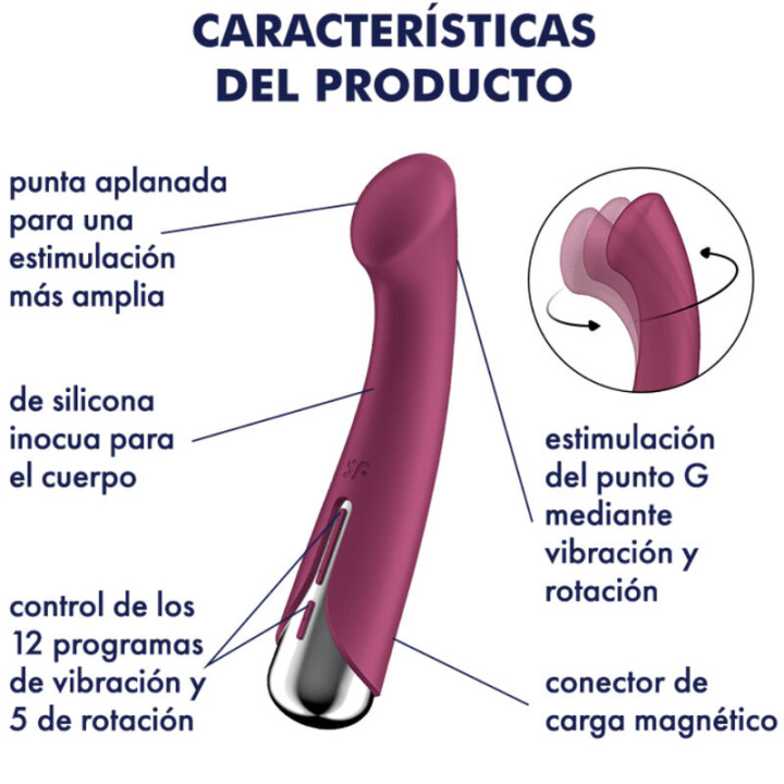 Satisfyer - Spinning g-Sport 1 Vibratore Rotatore Rosso