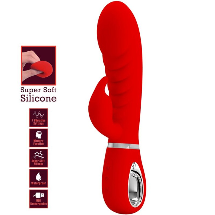 Pretty Love - Prescott Multifunktions-g-Spot-Vibrator Rot