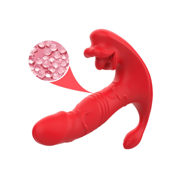 Armony - Vibrateur Anal Culotte Stimulateur Point c et g Télécommande Rouge