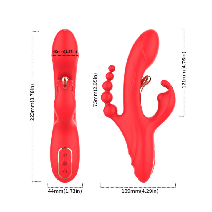 Armony - g-Spot And Clitoris Stimulator Vibrator Red