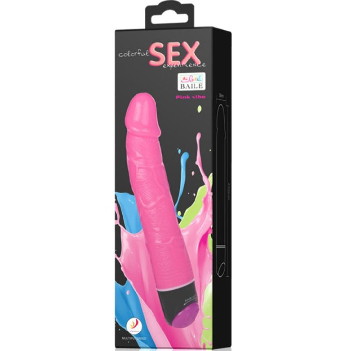 Baile - Kolorowy Wibrator Seksualny Rozowy 23 cm