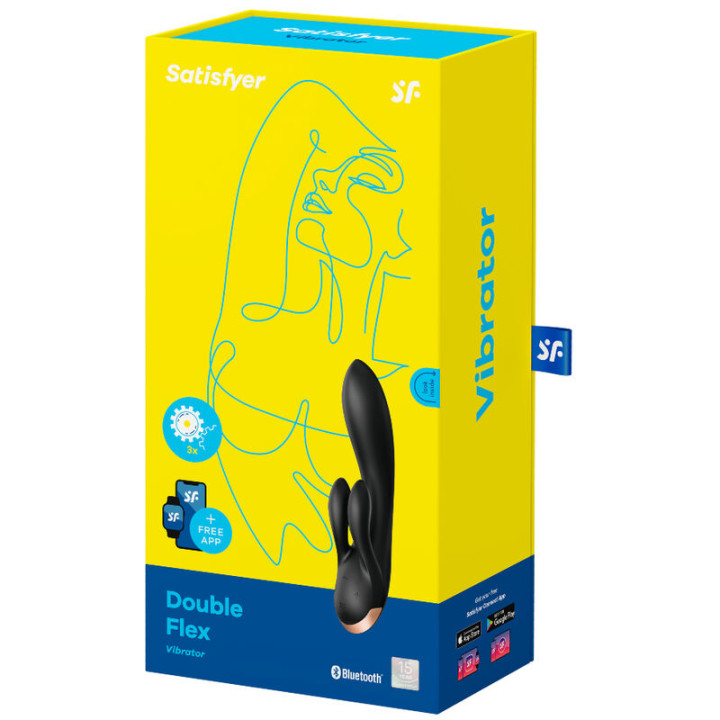 Satisfyer - Application Vibrateur Double Flex Noir