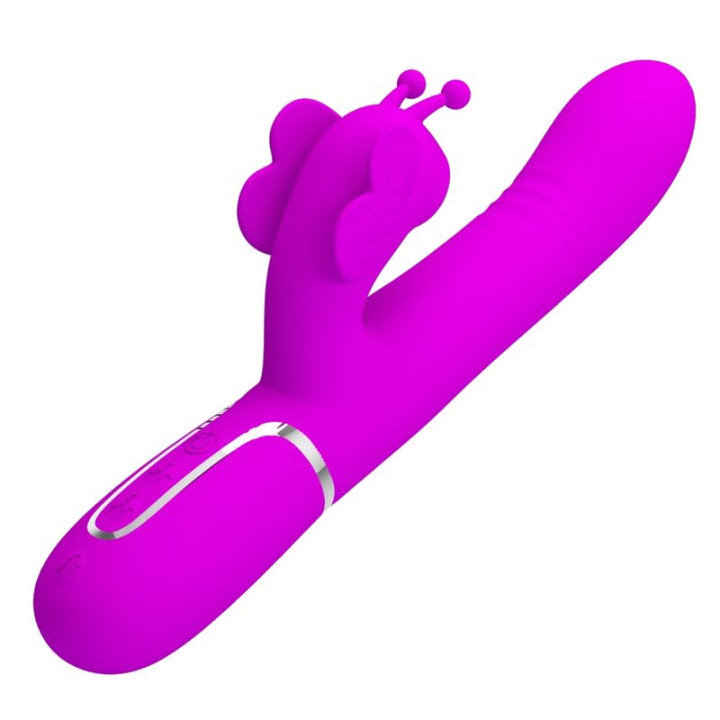 Pretty Love - Vibrador Coelho Multifunções 4 em 1 Borbolete Fúcsia