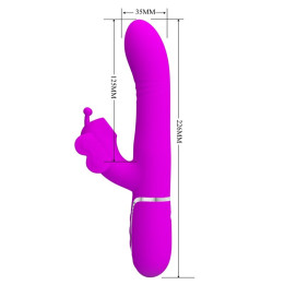 Pretty Love - Vibratore Ricaricabile Gloria Rabbit-Viola Impermeabile