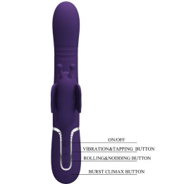 Pretty Love - Melanie Purple Rechargeable Rabbit Vibrator