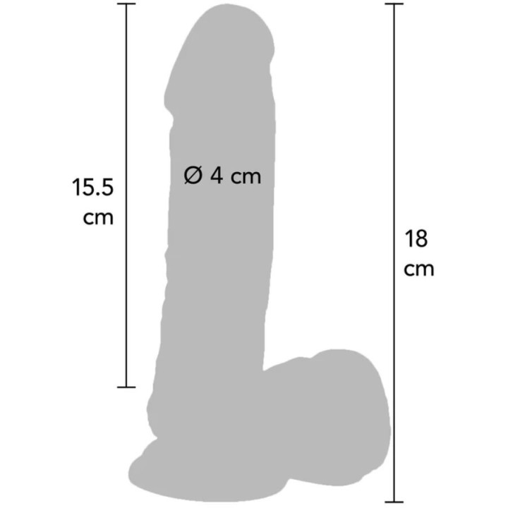 Get Real - Dildo 18 cm z Kulkami Wibratorem Skory
