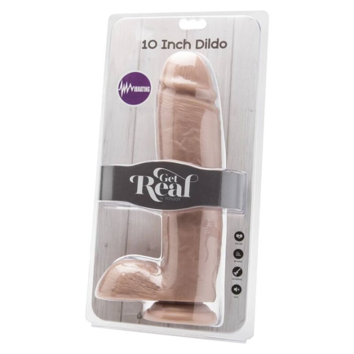 Get Real - Dildo 25,5 cm With Balls Vibrator Skin