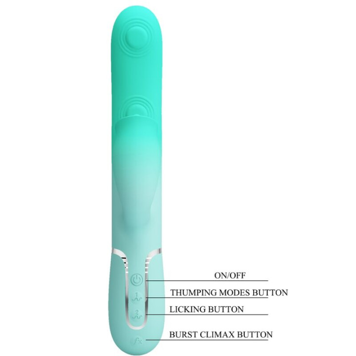 Pretty Love - Gigi Vibrador Rabbit Multifunción Verde Agua