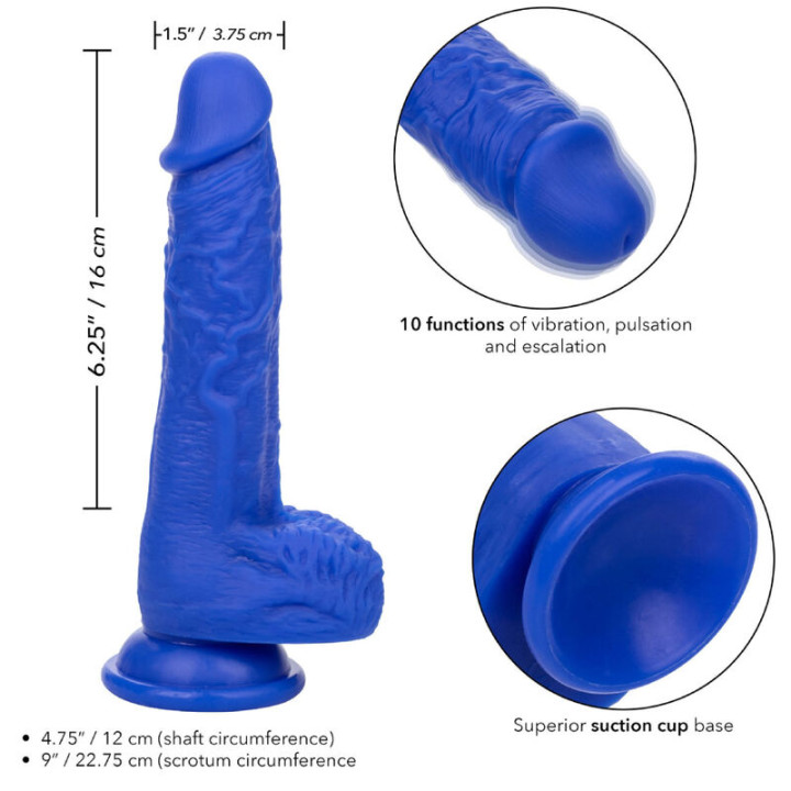 Calexotics - Admiral Sailor Realistyczny Wibrator Dildo Niebieski