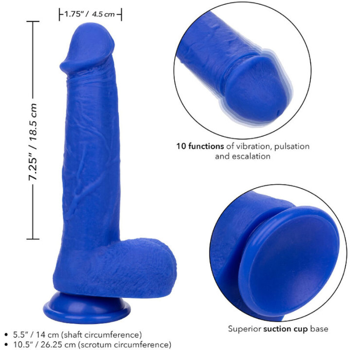 Calexotics - Admiral Realistyczny Wibrator Dildo Kapitana Niebieski