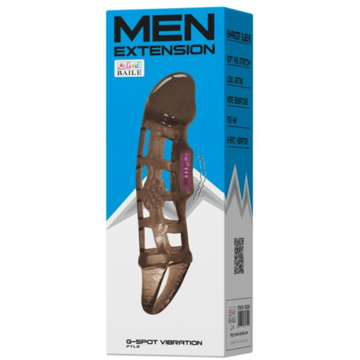 Baile - Penis Extension Sleeve With Vibration And Strap 13.5 cm