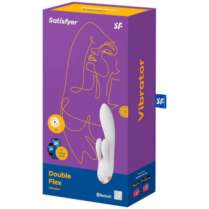 Satisfyer - Aplicativo Vibrador Double Flex Branco