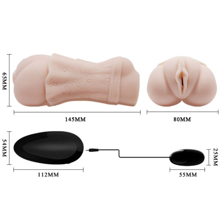 Crazy Bull - Masturbador Vagina Con Pelle Acquata Con Bullet Vibrante 2