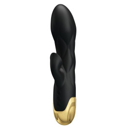 Pretty Love - Vibrador de Lujo Bañado en Oro Recargable Negro