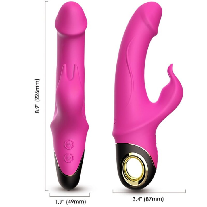 Armony - Meteror Dildo Vibratore Rabbit Rotator Fucsia