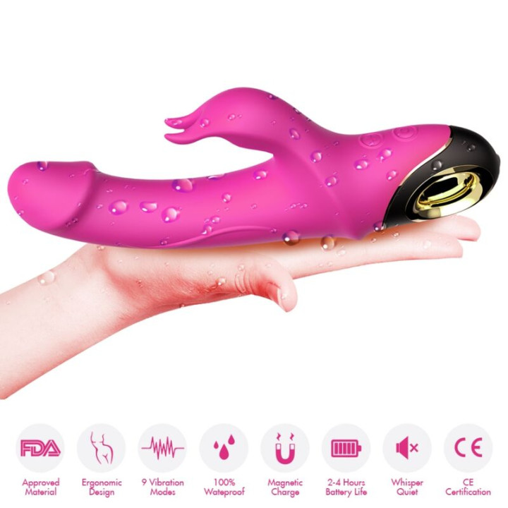 Armony - Meteror Dildo Vibratore Rabbit Rotator Fucsia