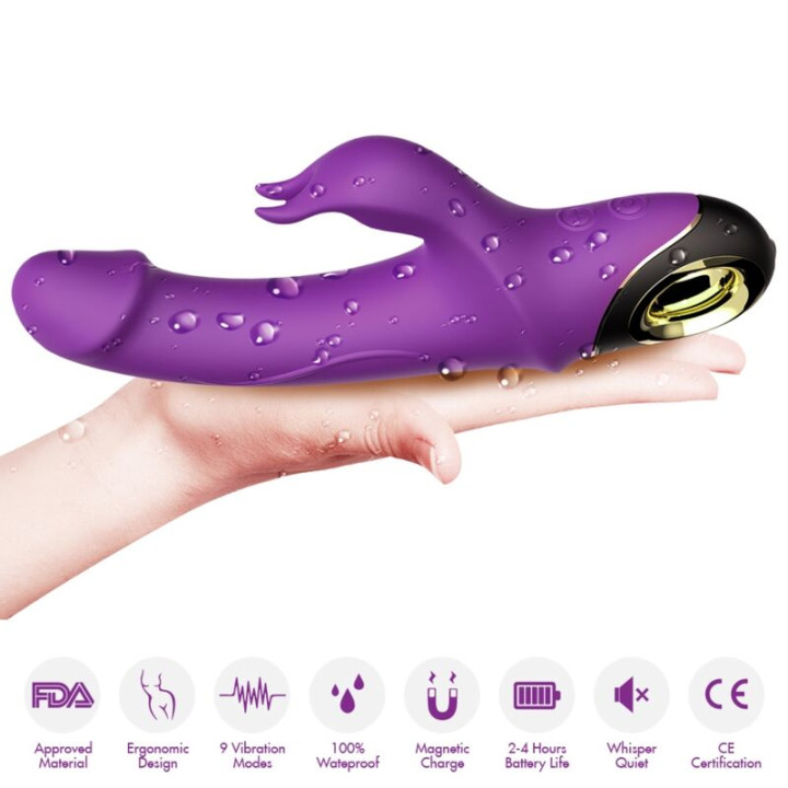 Armony - Meteror Dildo Wibrator Królik Fioletowy