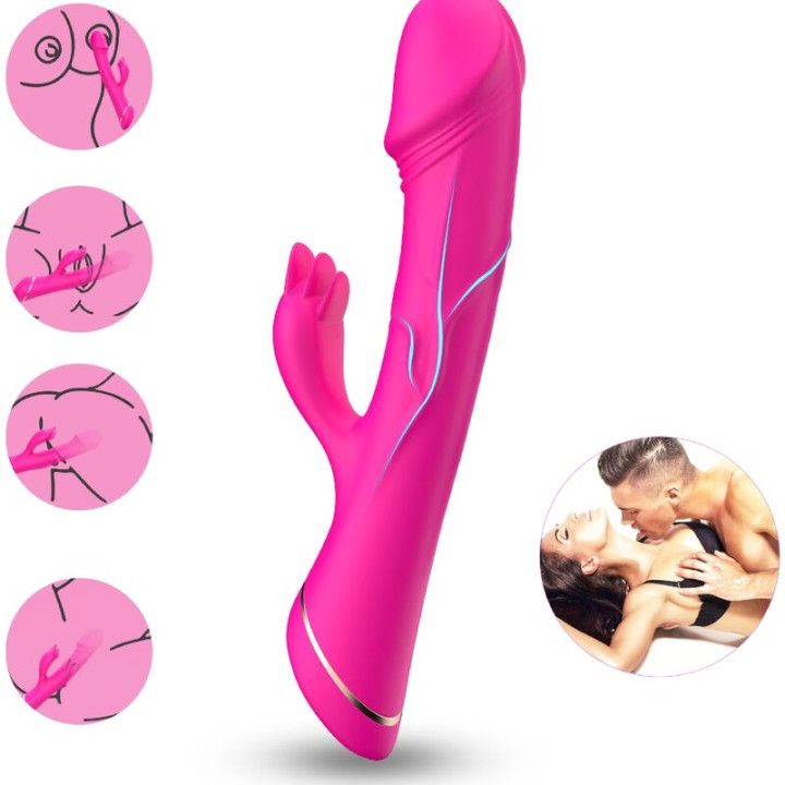 Armony - Gode Vibrateur Lapin Silicone Fuchsia