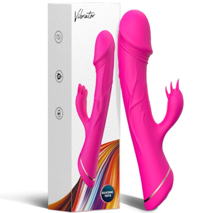 Armony - Dildo Vibrator Kaninchen Silikon Fuchsia