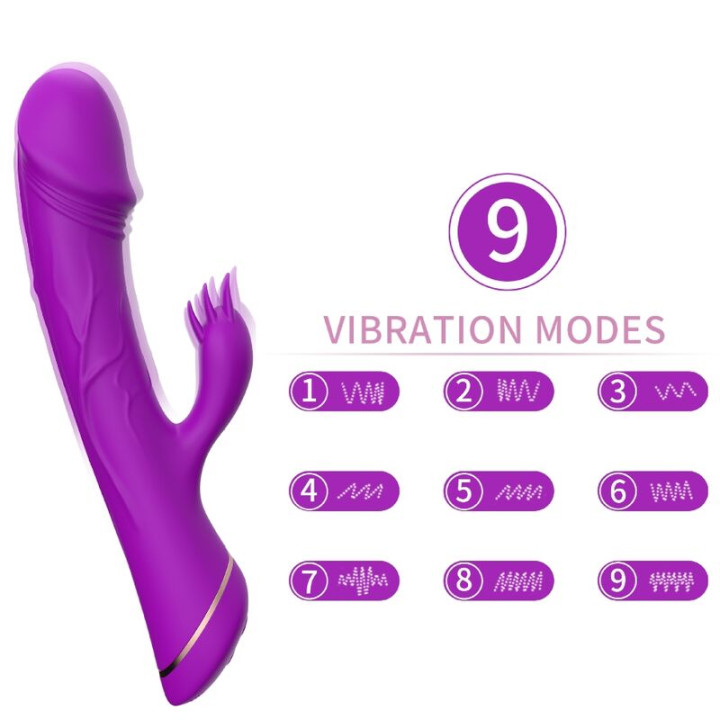 Armony - Vibratore Dildo Coniglio in Silicone Viola