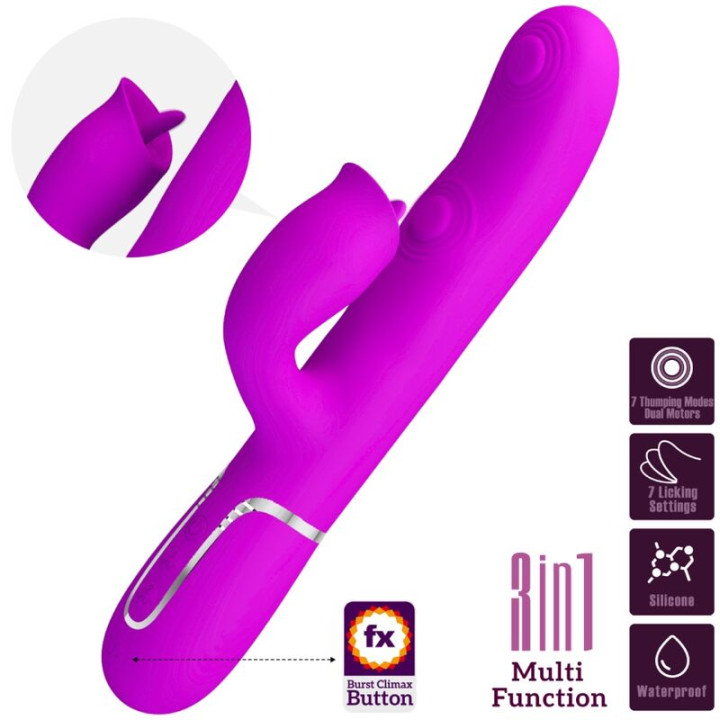 Pretty Love - Vibratore Coniglio Con Licing Fucsia