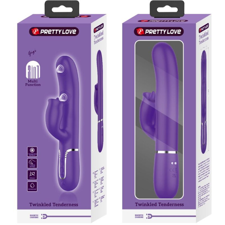 Bonito Amor - Vibrador de Coelho Com Lambida Roxo