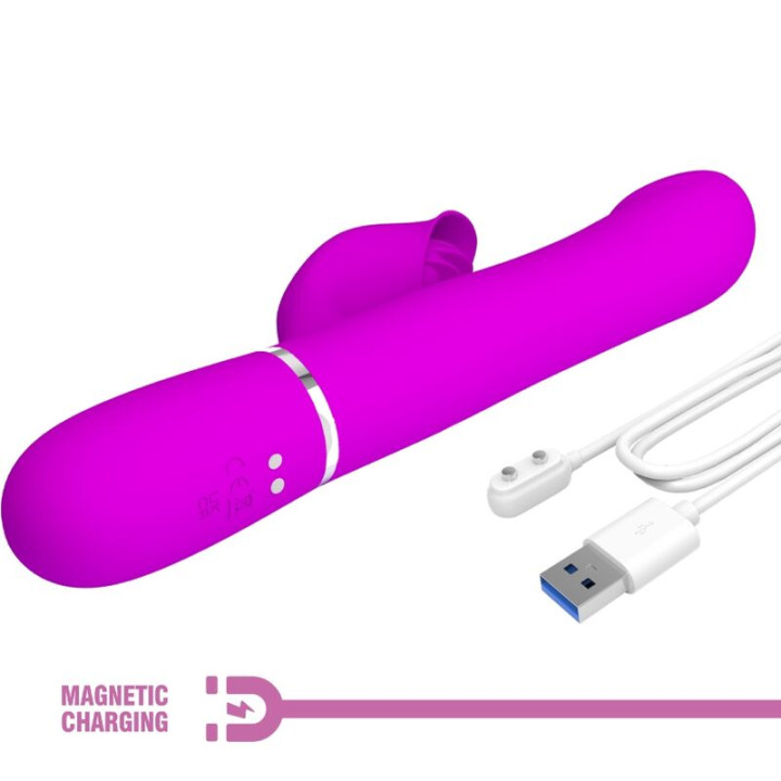Pretty Love - Vibrador Coelho Pérolas Violeta