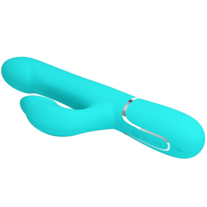 Pretty Love - Vibrador Coelho Pérolas Aqua Verde