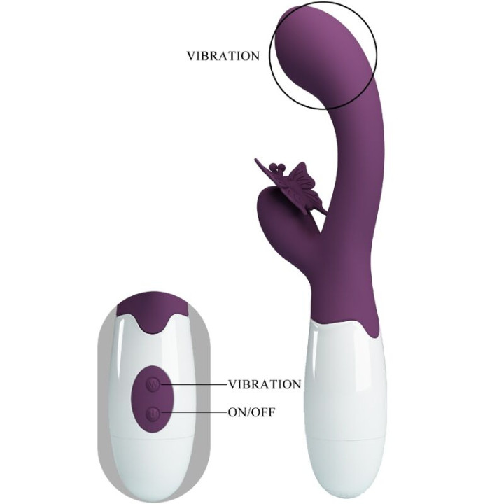 Pretty Love - Butterfly Kiss Rabbit Vibrator & g-Spot Stimulator Lila