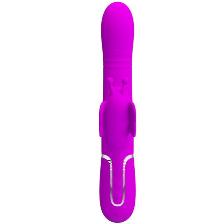 Pretty Love - Multifunction Rabbit Vibrator 4 in 1 Butterfly Fuchsia
