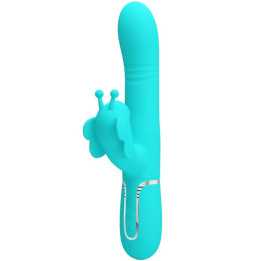 Pretty Love - Vibrador Coelho Multifunções 4 em 1 Butterfly Aqua Verde